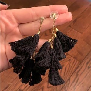 Black Tassel Earrings